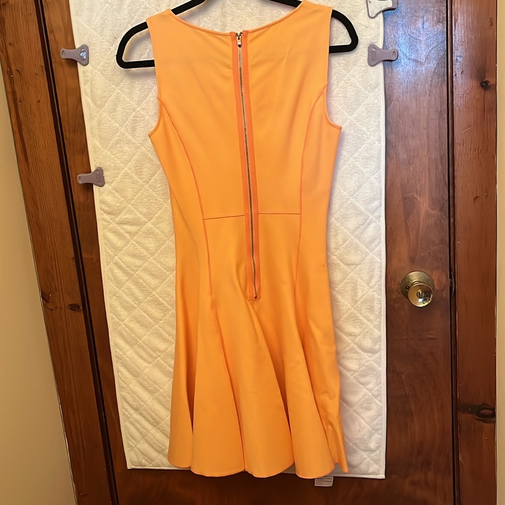Halston Heritage Sleeveless Orange Dress - Picture 6 of 7